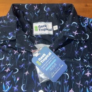 Episodic scented moonlight button up shirt/Geek tropical shirt for kids